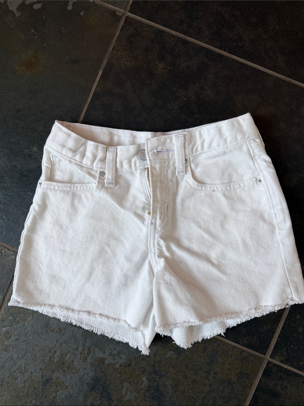 Classic White Denim Jean Shorts